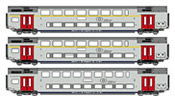 3pc Passenger Coach Set A, A & B of the SNCB
